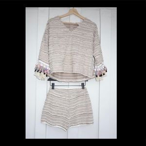 Moon River matching set shorts & 3/4 sleeve top.